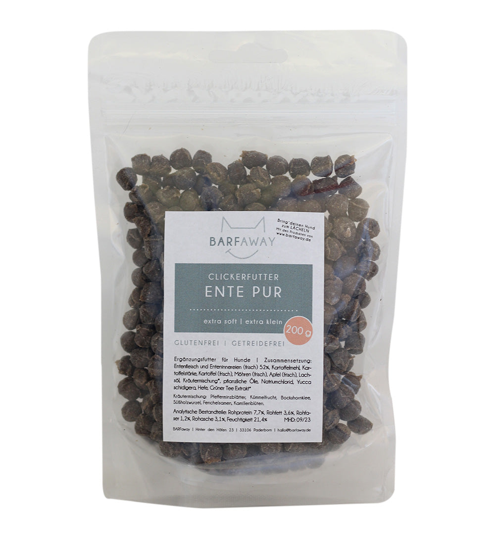 Clickerfutter | Ente Pur | Singleprotein