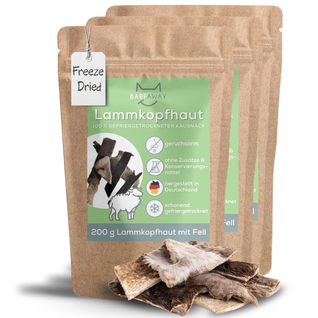 Lammkopfhaut | gefriergetrocknet | Kausnack