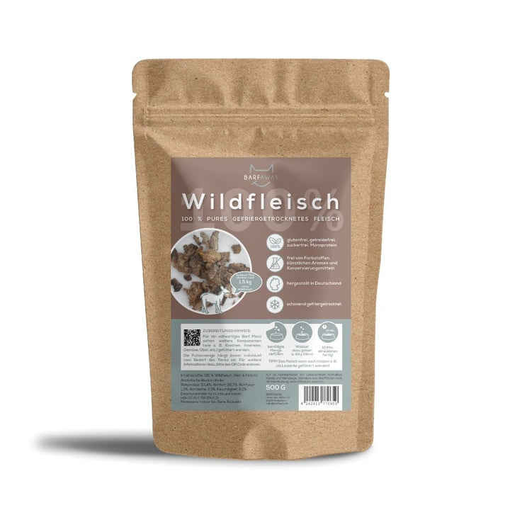 Wildfleisch | Muskelfleisch | BARF gefriergetrocknet