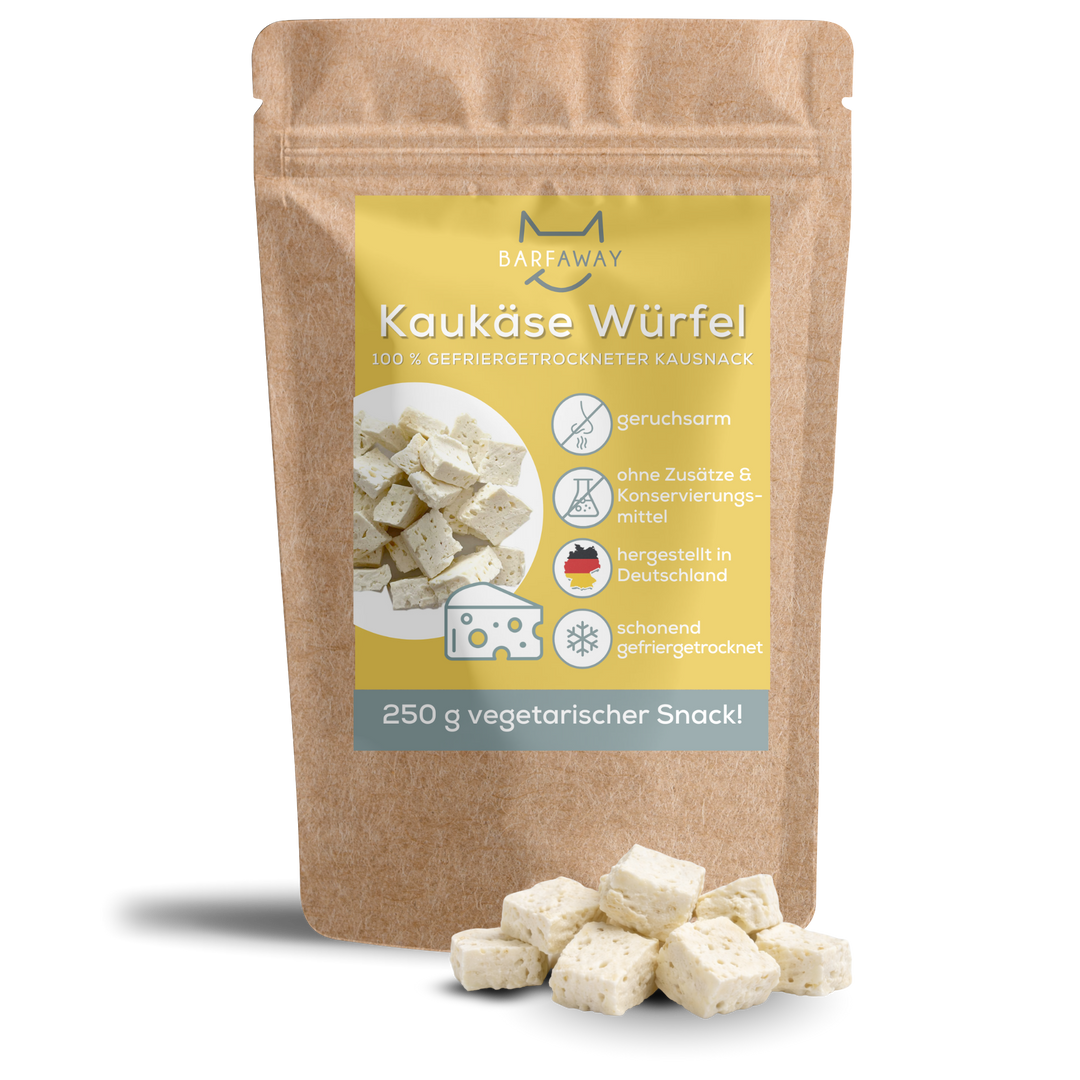 Kaukäse Würfel | gefriergetrocknet | Kausnack
