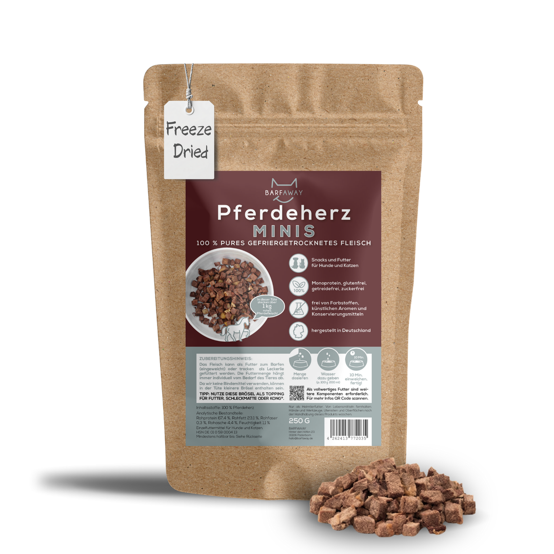 Pferdeherz Minis | gefriergetrocknet