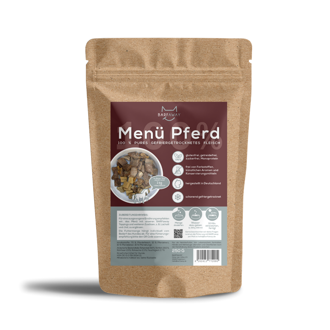 Menü Pferd | BARF gefriergetrocknet