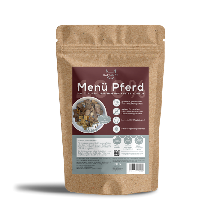 Menü Pferd | BARF gefriergetrocknet