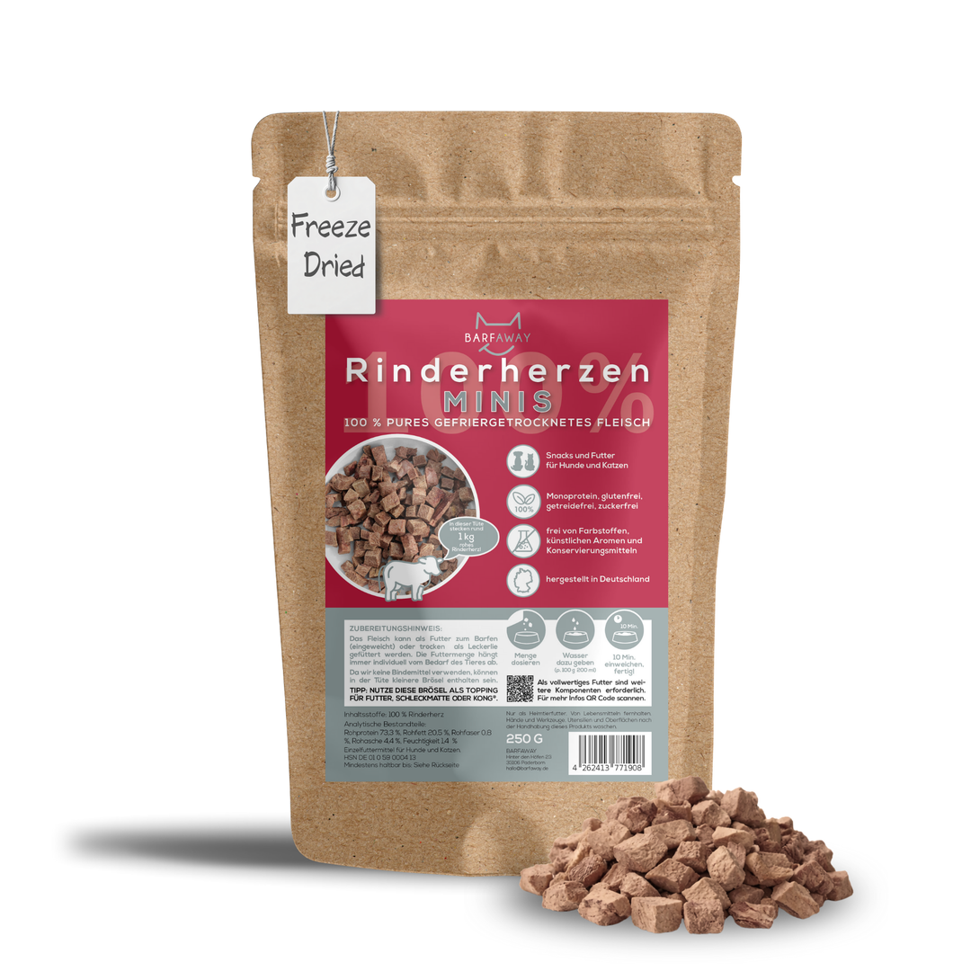 Rinderherz Minis | gefriergetrocknet