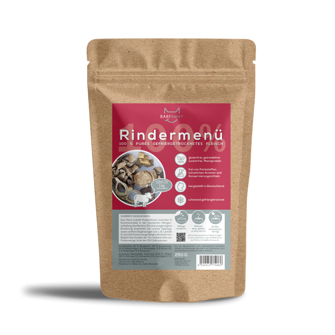 Menü Rind | mit Blättermagen | BARF gefriergetrocknet