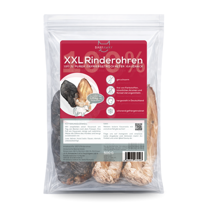 Rinderohren | gefriergetrocknet | Kausnack