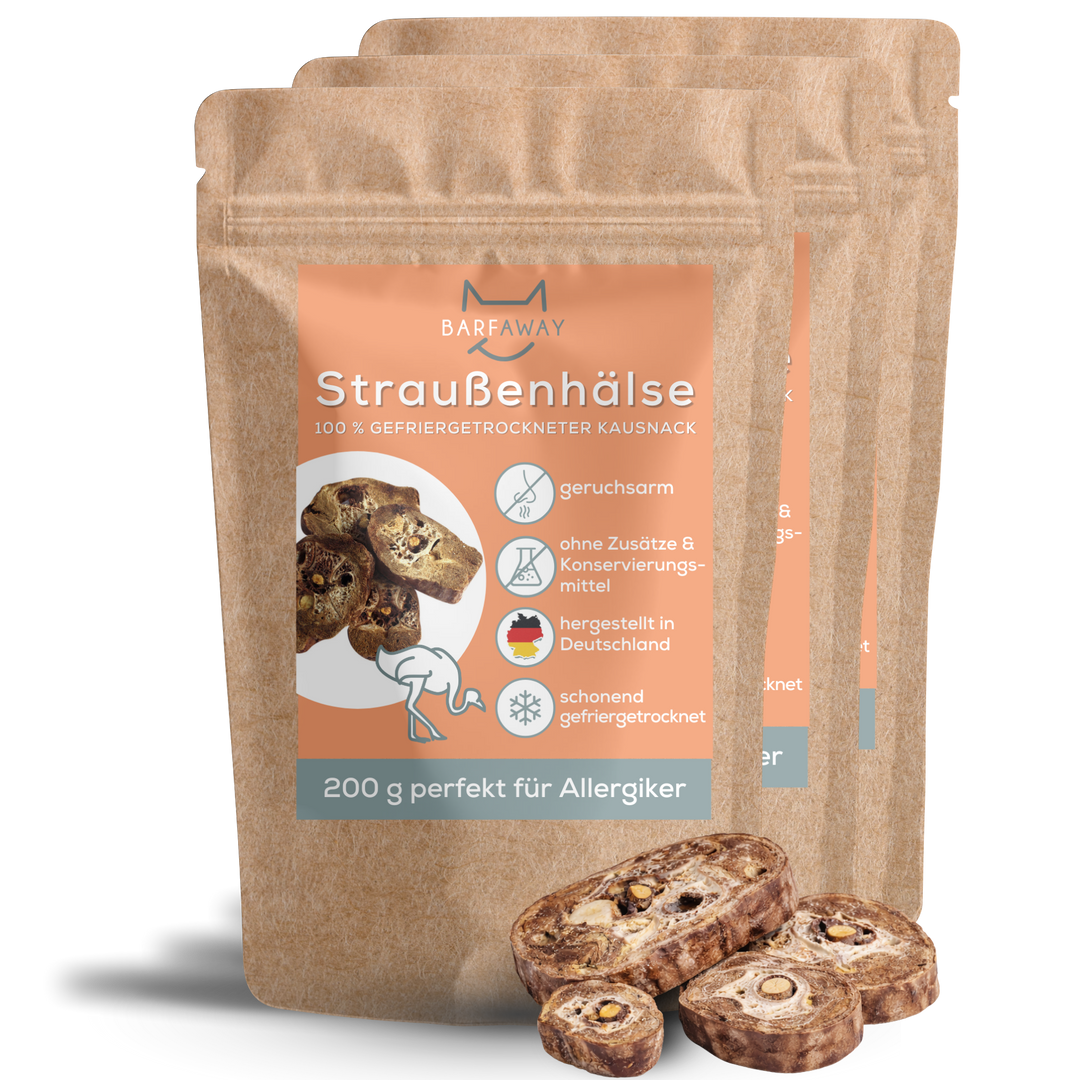 Straußenhals | gefriergetrocknet | Kausnack